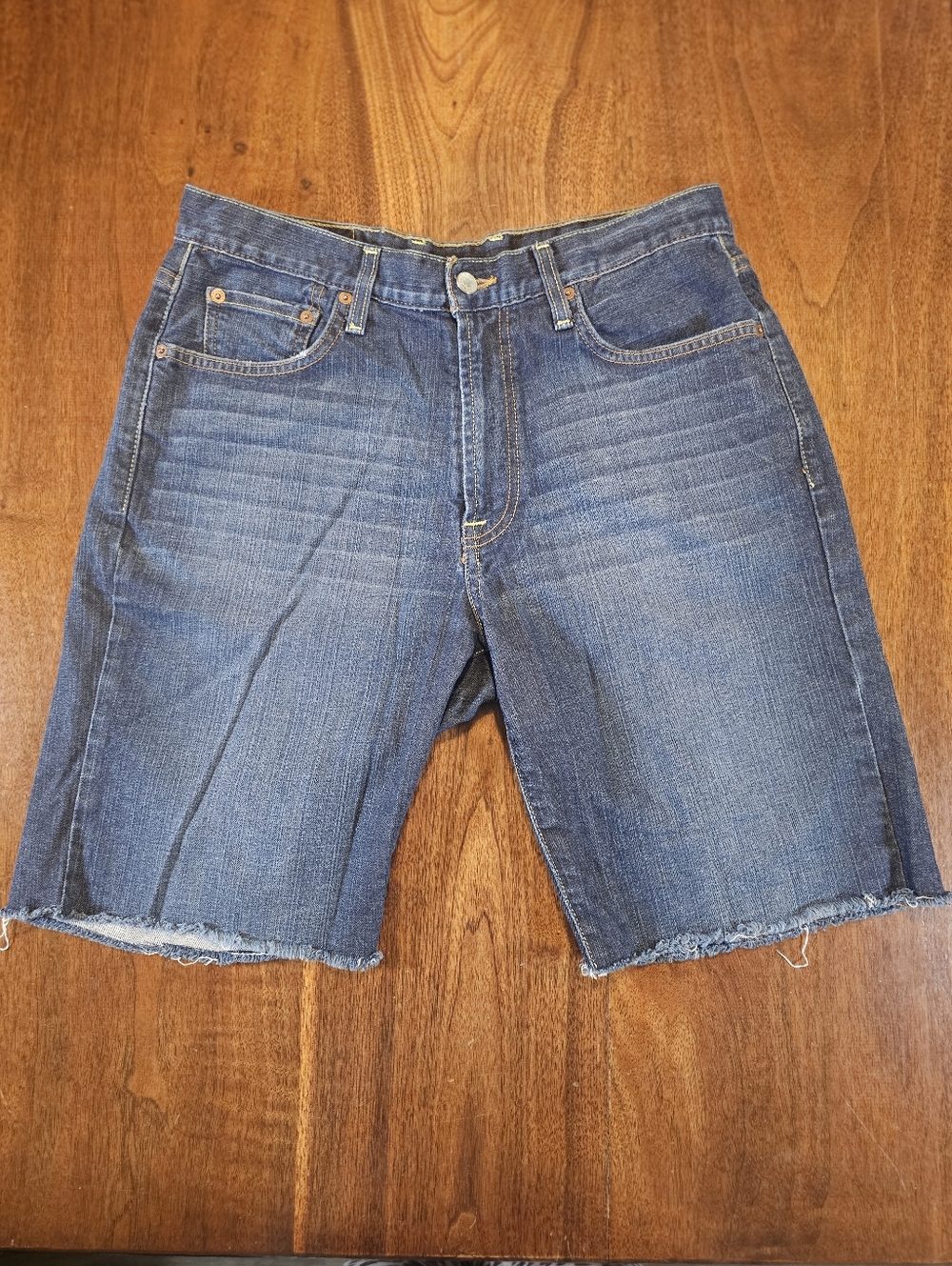 Womens Lucky Brand Shorts Dungarees Blue Denim Size 32